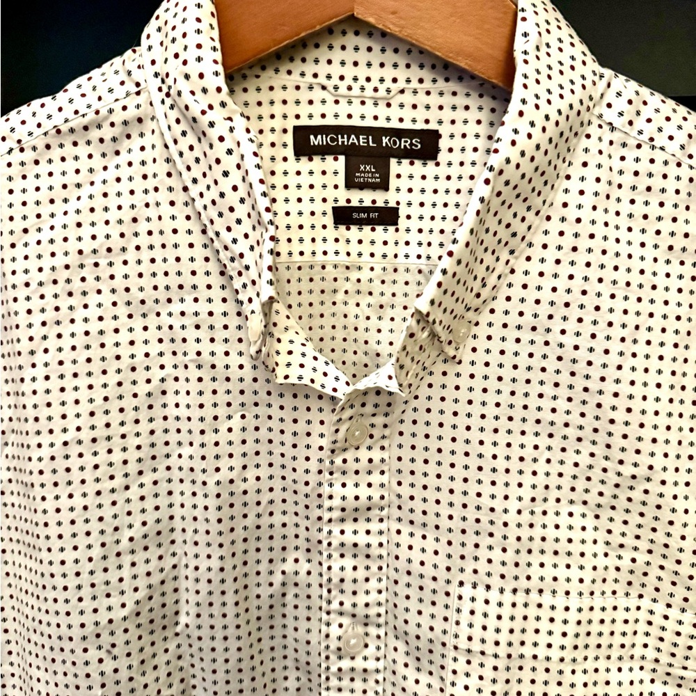 NWOT Michael Kors Short Sleeve Button Down